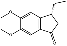 1H-Inden-1-one,3-ethyl-2,3-dihydro-5,6-dimethoxy-,(3R)-(9CI) 结构式