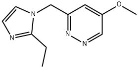 Pyridazine, 3-[(2-ethyl-1H-imidazol-1-yl)methyl]-5-methoxy- (9CI) 结构式