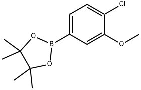 2-(4-CHLORO-3-METHOXYPHENYL)-4,4,5,5-TETRAMETHYL-1,3,2-DIOXABOROLANE 结构式