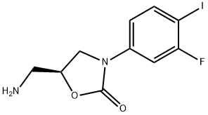 (S)-5-(氨基甲基)-3-(3-氟-4-碘苯基)恶唑烷-2-酮 结构式