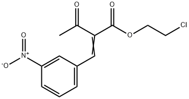 2-CHLOROETHYL-2-ACETYL-2-((3-NITROPHENYL)METHYLENE)ACETATE 结构式