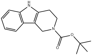 1,3,4,5-四氢-2H-吡啶并[4,3-B]吲哚-2-甲酸叔丁酯 结构式
