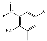 4-氯-2-甲基-6-硝基苯胺 结构式