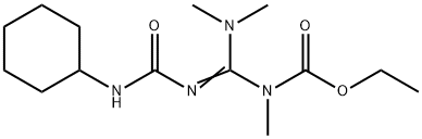 ethyl [[[(cyclohexylamino)carbonyl]imino](dimethylamino)methyl]methylcarbamate 结构式