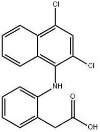 2-[(2,4-Dichloro-1-naphthalenyl)amino]benzeneacetic acid 结构式