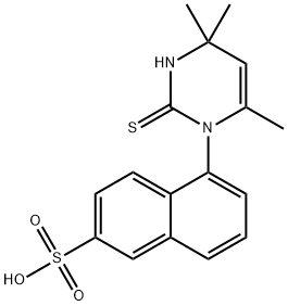 5-(1,2,3,4-Tetrahydro-4,4,6-trimethyl-2-thioxopyrimidin-1-yl)-2-naphthalenesulfonic acid 结构式