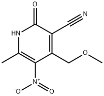 2-羟基-4-甲氧甲基-6-甲基-5-硝基烟腈 结构式