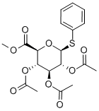 甲基 (苯基 2,3,4-三-O-乙酰基-1-硫代-Β-D-吡喃葡萄糖苷)醛酸酯 结构式