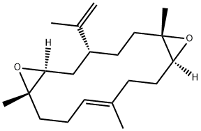 (1S,4R,6S,8S,11E,15S)-1,8,12-Trimethyl-4-isopropenyl-7,16-dioxatricyclo[13.1.0.06,8]hexadeca-11-ene 结构式