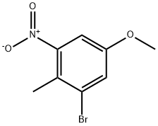 1-溴-5-甲氧基-2-甲基-3-硝基苯 结构式