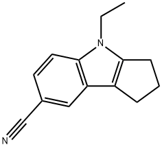 Cyclopent[b]indole-7-carbonitrile, 4-ethyl-1,2,3,4-tetrahydro- (9CI) 结构式