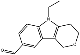 Pyrano[4,3-b]indole-8-carboxaldehyde, 5-ethyl-1,3,4,5-tetrahydro- (9CI) 结构式