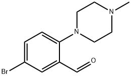 5-溴-2-(4-甲基哌嗪-1-基)苯甲醛 结构式