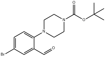 1-BOC-4-(4-溴-2-甲酰苯基)哌啶 结构式