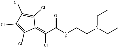 2-Chloro-N-[2-(diethylamino)ethyl]-2-(2,3,4,5-tetrachloro-2,4-cyclopentadien-1-ylidene)acetamide 结构式