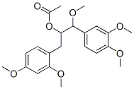 Acetic acid 1-[(2,4-dimethoxyphenyl)methyl]-2-methoxy-2-(3,4-dimethoxyphenyl)ethyl ester 结构式