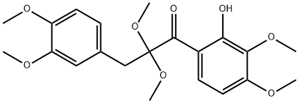 3-(3,4-Dimethoxyphenyl)-1-(2-hydroxy-3,4-dimethoxyphenyl)-2,2-dimethoxy-1-propanone 结构式