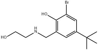 2-bromo-6-[(2-hydroxyethylamino)methyl]-4-tert-butyl-phenol 结构式