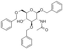 2-乙酰氨基-3,6-二-O-苄基-2-脱氧-BETA-D-吡喃葡萄糖苷苄酯 结构式