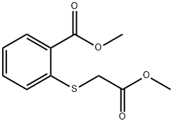 2-[(2-甲氧基-2-氧代乙基)硫代]苯甲酸甲酯 结构式