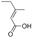 (E)-3-methylpent-2-enoic acid 结构式