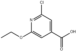4-Pyridinecarboxylic acid, 2-chloro-6-ethoxy- 结构式