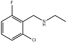 2-氯-N-乙基-6-氟苄胺 结构式