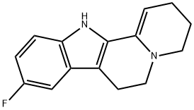 9-fluoro-2,3,4,6,7,12-hexahydroindolo[2,3-a]quinolizine 结构式