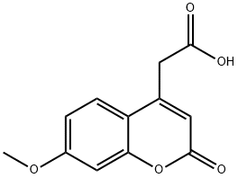 7-甲氧基-2-氧代-2H-1-苯并吡喃-4-乙酸 结构式