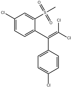 1-chloro-4-(2,2-dichloro-1-(4-chlorophenyl)ethenyl)-3-(methylsulfonyl)benzene 结构式