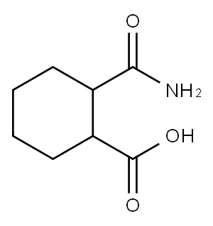 2-(氨基羰基)环己烷羧酸- 结构式