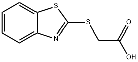 (2-苯并噻唑硫代)乙酸 结构式