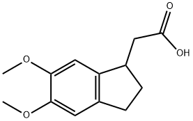 5,6-dimethoxyindan-1-acetic acid 结构式