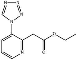 ETHYL 2-(3-(1H-TETRAZOL-1-YL)PYRIDIN-2-YL)ACETATE 结构式