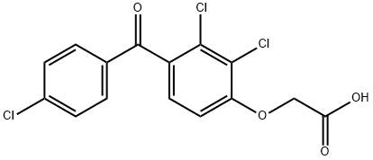 [2,3-dichloro-4-(4-chlorobenzoyl)phenoxy]acetic acid 结构式