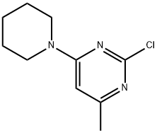 2-CHLORO-4-(PIPERIDIN-1-YL)-6-METHYLPYRIMIDINE 结构式