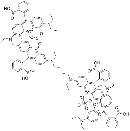 Xanthylium, 9-(2-carboxyphenyl)-3,6-bis(diethylamino)-, molybdatesilicate 结构式