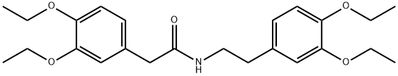 2-(3,4-二乙氧基苯基)-N-[2-(3,4-二乙氧基苯基)-乙基]-乙酰胺 结构式