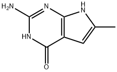 2-Amino-5-methyl-3H-pyrrolo[2,3-d]pyrimidin-4(7H)-one 结构式