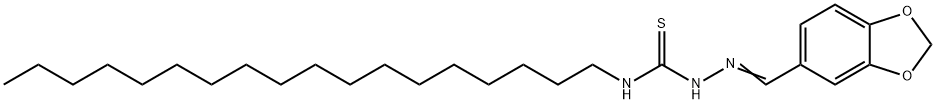 1-(benzo[1,3]dioxol-5-ylmethylideneamino)-3-octadecyl-thiourea 结构式