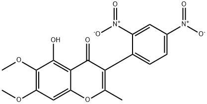 3-(2,4-Dinitrophenyl)-5-hydroxy-6,7-dimethoxy-2-methyl-4H-1-benzopyran-4-one 结构式