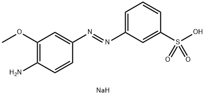 4-氨基-3-甲氧基偶氮苯-3'-磺酸钠盐 结构式
