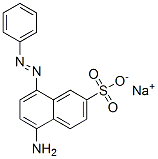 5-氨基-8-(苯基偶氮)萘-2-磺酸钠 结构式