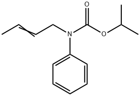 propan-2-yl N-[(E)-but-2-enyl]-N-phenyl-carbamate 结构式