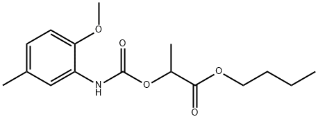 butyl 2-[(2-methoxy-5-methyl-phenyl)carbamoyloxy]propanoate 结构式