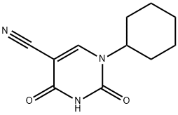 1-环己基-1,2,3,4-四氢-2,4-二氧代嘧啶-5-甲腈 结构式