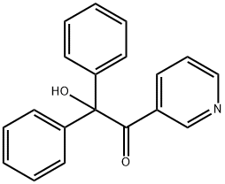 2-hydroxy-2,2-diphenyl-1-pyridin-3-yl-ethanone 结构式