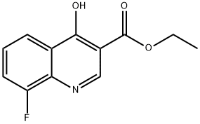 8-氟-4-羟基喹啉-3-甲酸乙酯 结构式