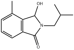 1H-Isoindol-1-one, 2,3-dihydro-3-hydroxy-4-methyl-2-(2-methylpropyl)- (9CI) 结构式