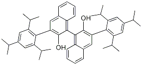 [1,1'-Binaphthalene]-2,2'-diol, 3,3'-bis[2,4,6-tris(1-Methylethyl)phenyl]- 结构式